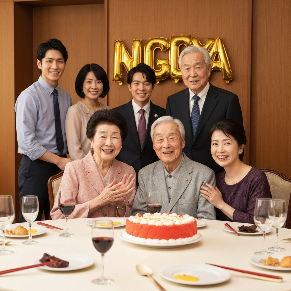 名古屋での還暦祝いと古希祝いを特別に演出する方法の画像